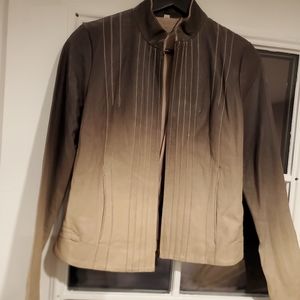 XCVI leather ombre jacket